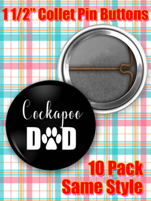 1.5″ Collet Back Button 10 pack Single Design